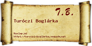 Turóczi Boglárka névjegykártya