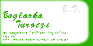 boglarka turoczi business card